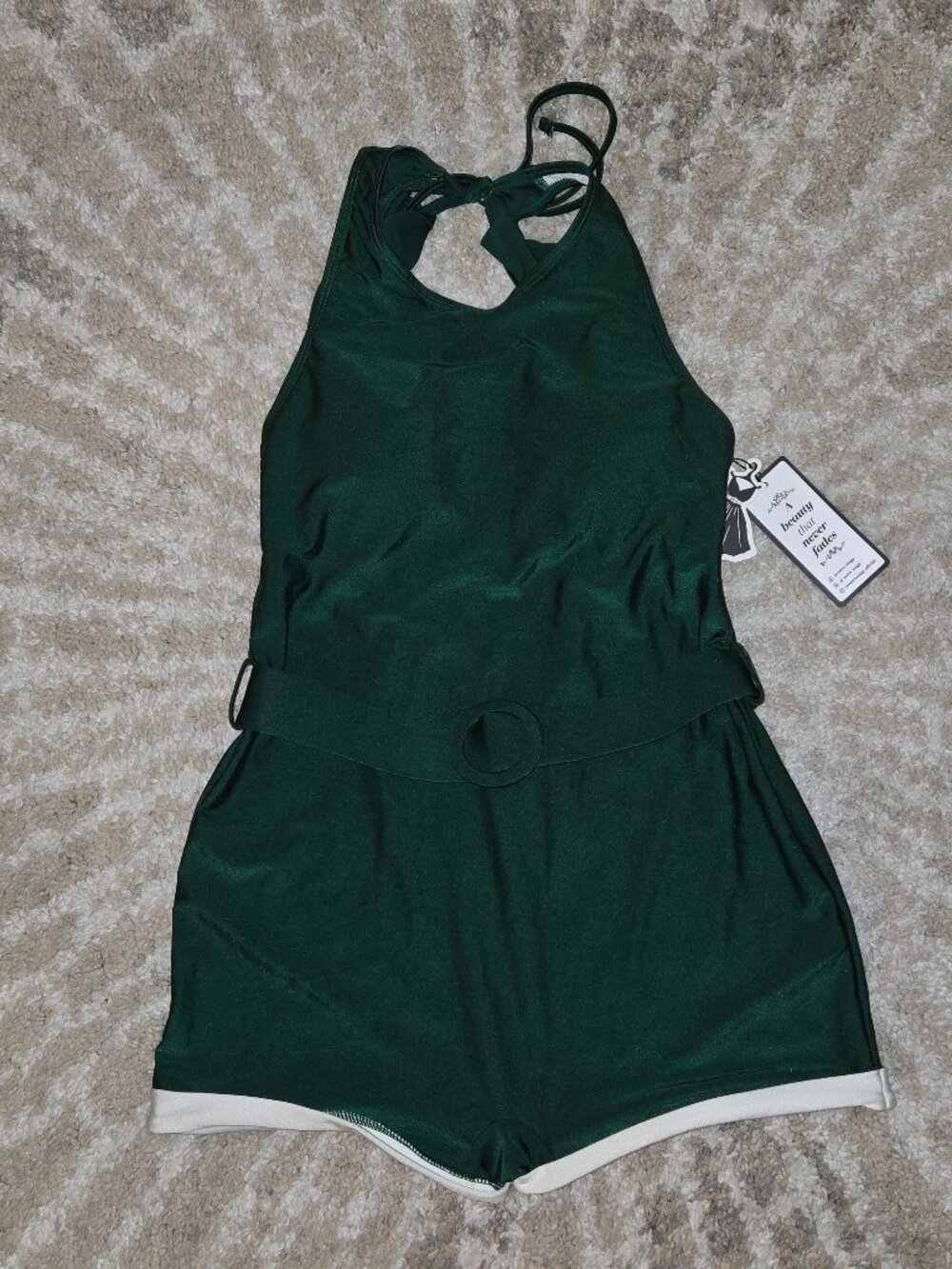 Retro Stage NWT Emerald Green Bathing Suit Size L